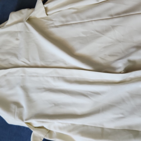 NWOT, Club Monaco Half Belted Cream Sleeveless Midi Shirt Dress Size 12 - Picture 12 of 13